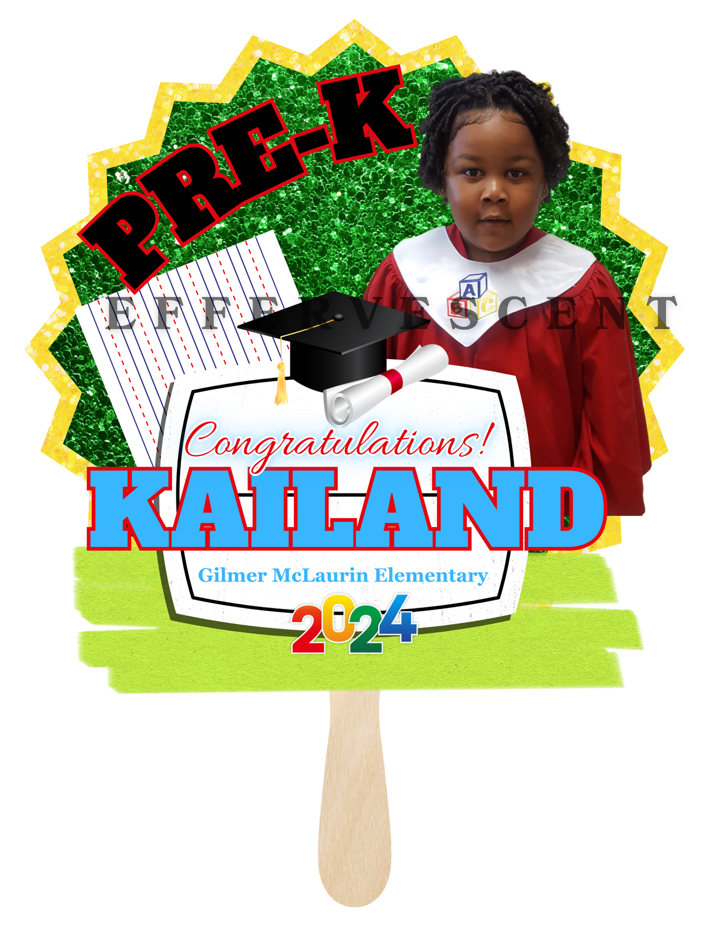 Pre-Made Pre-K/Kindergarten & 5th Grade/Senior Graduation Fans