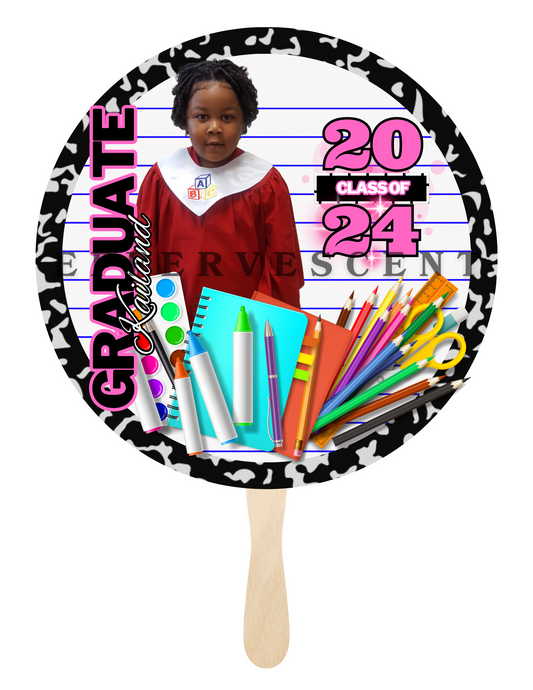 Pre-Made Pre-K/Kindergarten & 5th Grade/Senior Graduation Fans