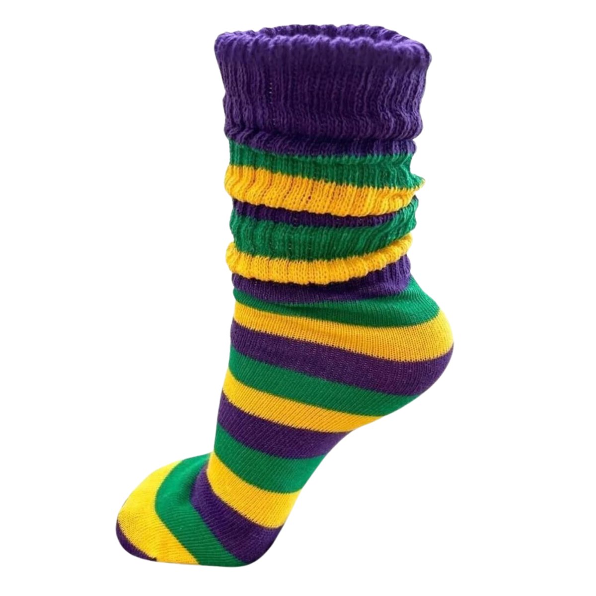 Mardi Gras Slouchy Socks